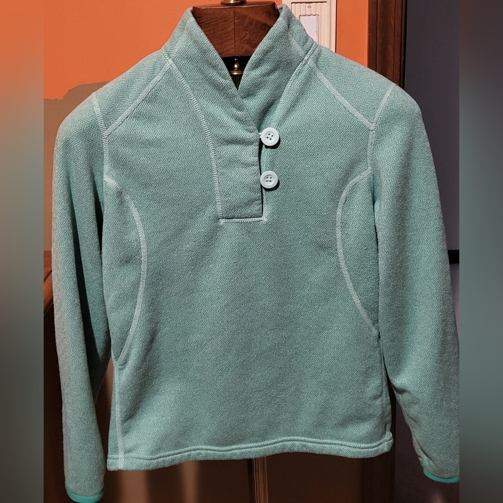 The North Face Teal Crescent Ridge Shawl Sweater Womens Size Medium - Picture 4 of 10